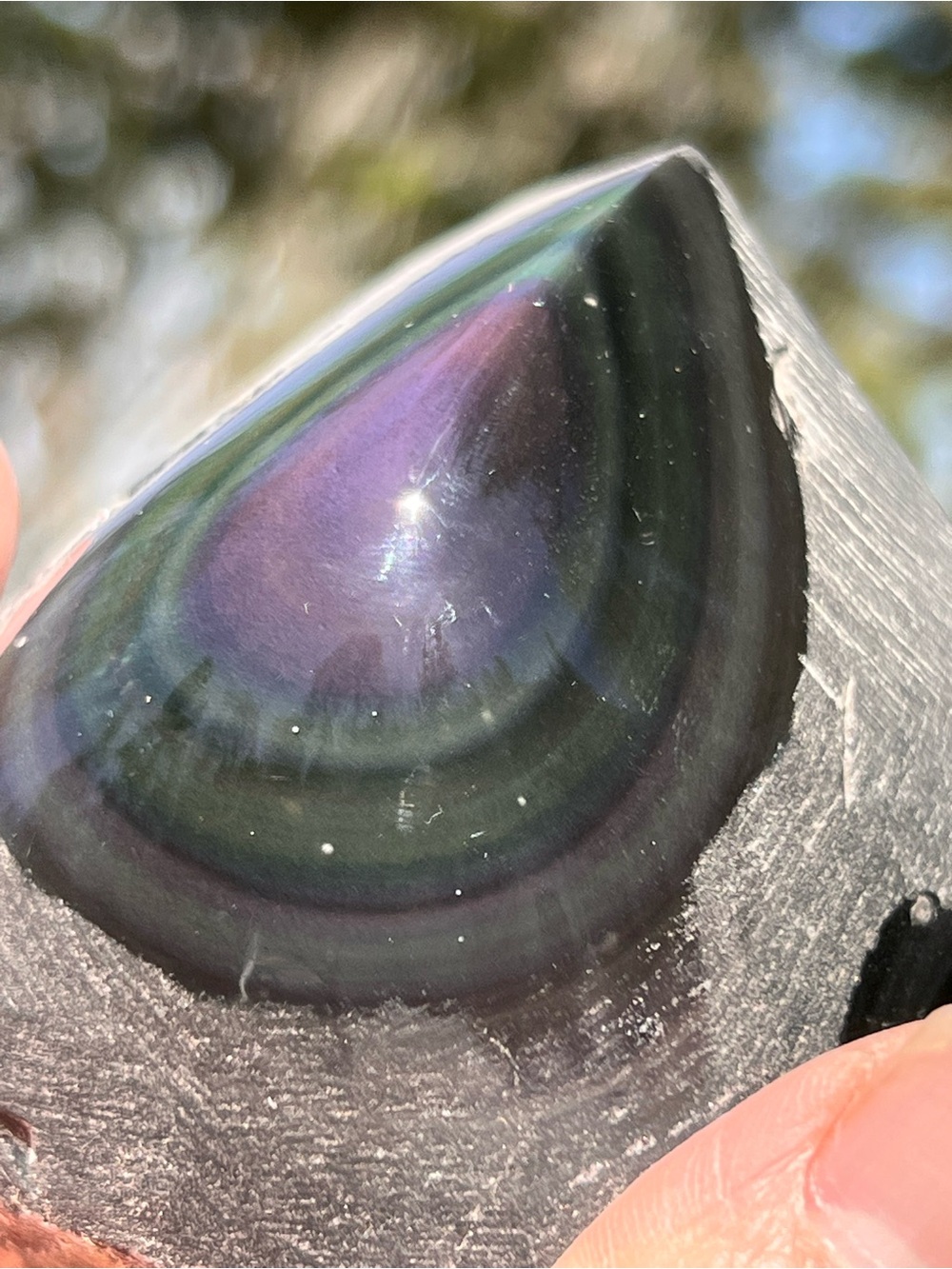 Rainbow (4) obsidian freeform | crystal